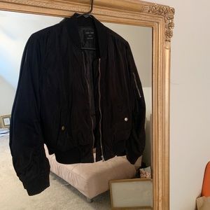 Black bomber jacket. Size small.